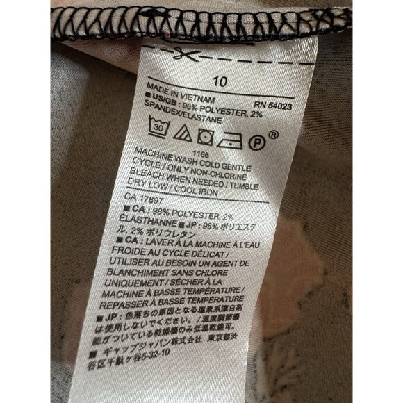 Banana Republic Pencil Dress 10 Red Black Ivory Floral Sleeveless Washable NEW - Picture 14 of 14